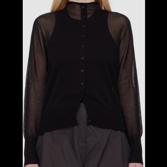 Amomento wholegarment sheer cardigan